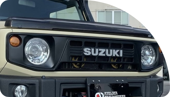 ワンオフ製作したジムニーのフロントグリル