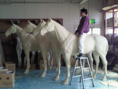 Production result: horse sculpture