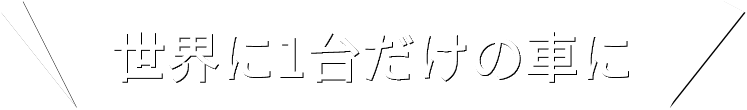 世界に１台だけの車に